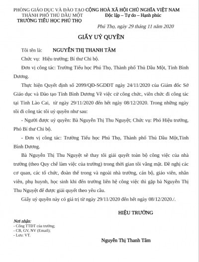 Giấy ủy quyền